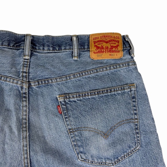 Levi's 550 Shorts Mens 36 Blue 100% Cotton Jorts Relaxed Fit Baggy Skater Grunge - Picture 3 of 9